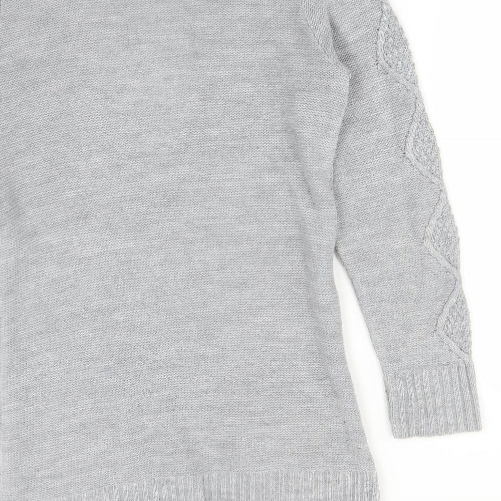Womens UK Size 8 Dorothy Perkins Grey Cardigan Jumper