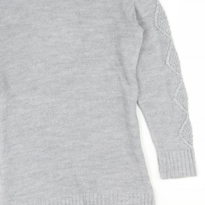 Womens UK Size 8 Dorothy Perkins Grey Cardigan Jumper