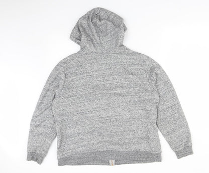 Papaya Womens Grey  Cotton Full Zip Hoodie Size L