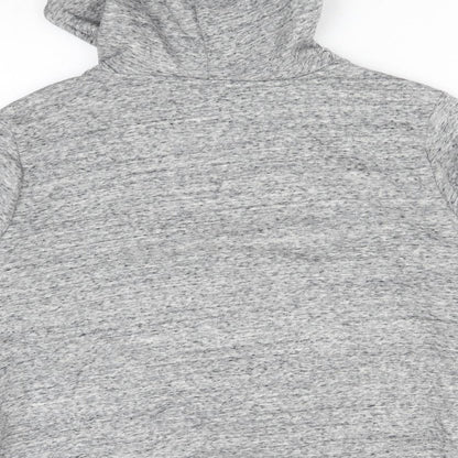 Papaya Womens Grey  Cotton Full Zip Hoodie Size L