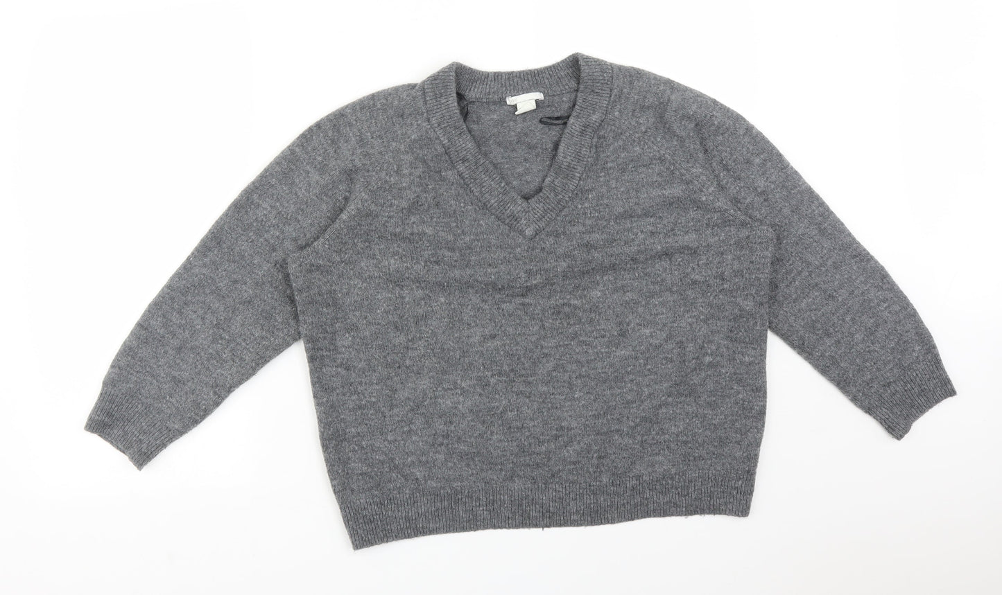 H&M Womens Grey  Acrylic Pullover Sweatshirt Size M