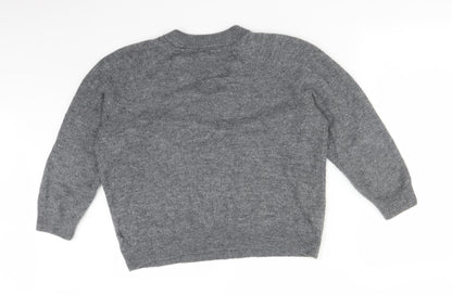 H&M Womens Grey  Acrylic Pullover Sweatshirt Size M