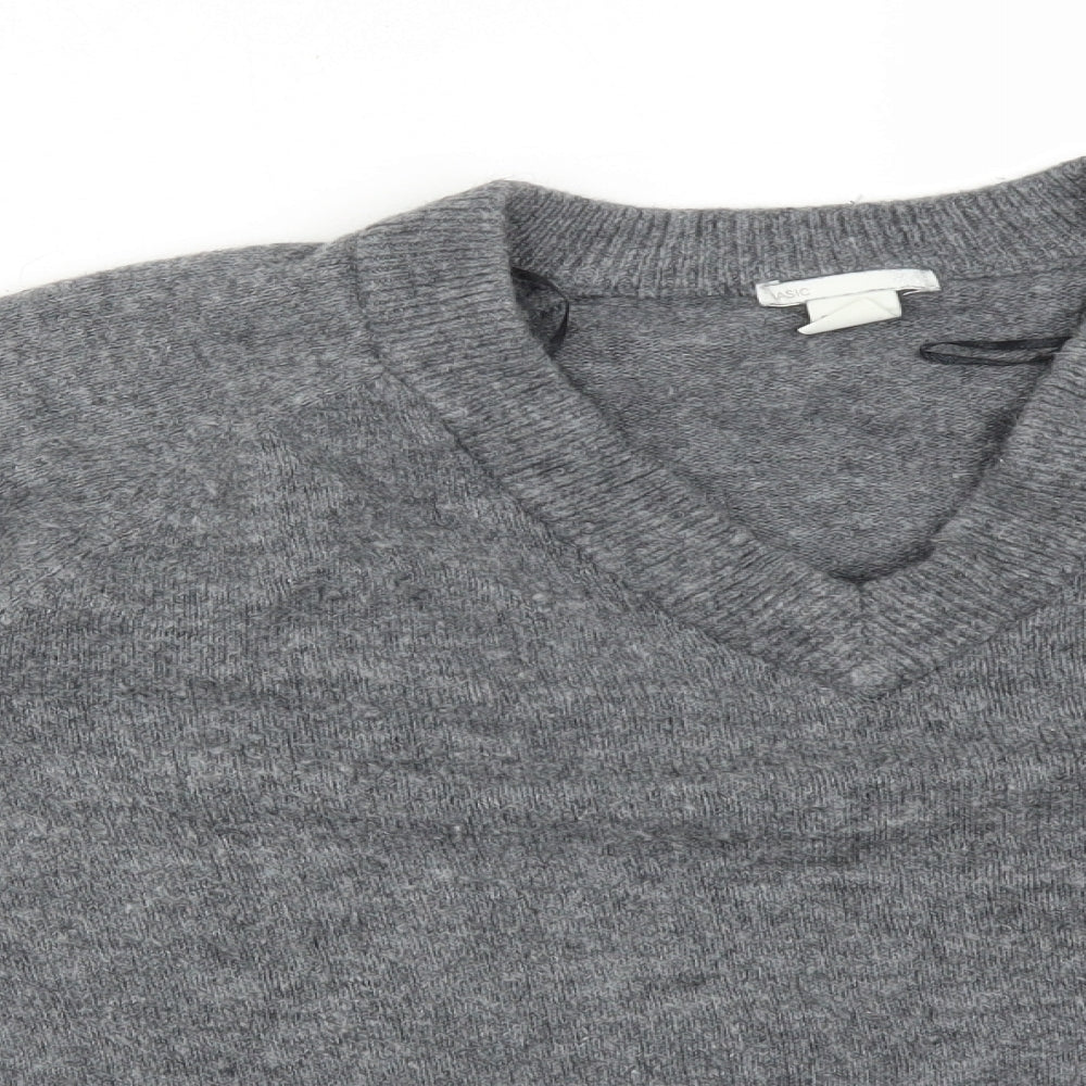 H&M Womens Grey  Acrylic Pullover Sweatshirt Size M