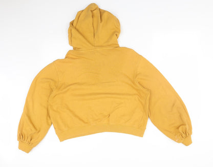 Womens UK Size M Pull&Bear Yellow Pullover Hoodie