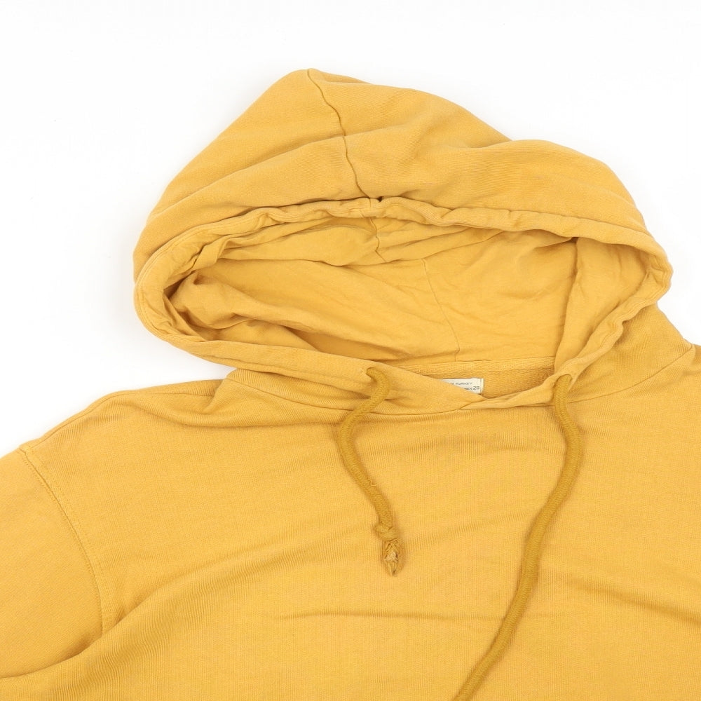 Womens UK Size M Pull&Bear Yellow Pullover Hoodie