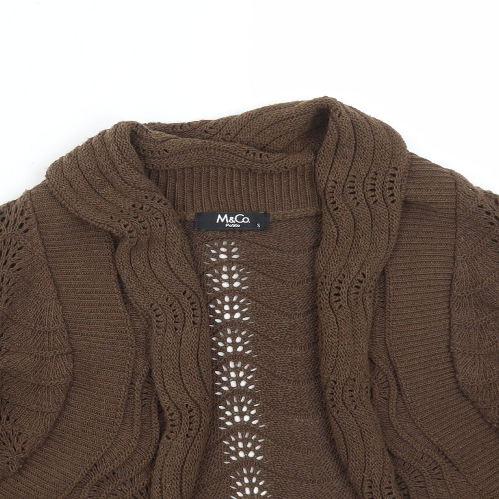 Womens UK Size S M&Co Brown Pullover Jumper