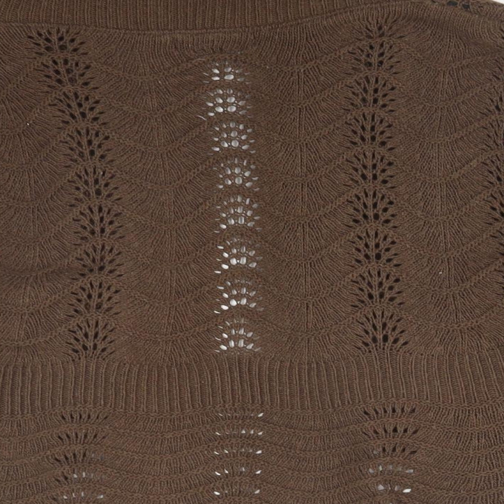 Womens UK Size S M&Co Brown Pullover Jumper