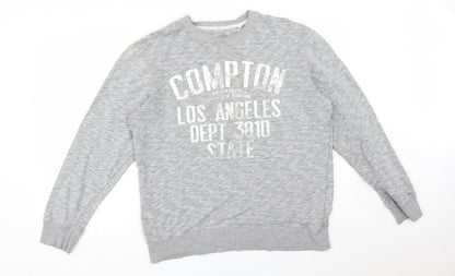 Officers Club Womens Grey   Pullover Sweatshirt Size L   - COMPTON LOS ANGELES DEPT 3810 STATE