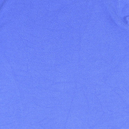 BONMARCHE Womens Blue  Acrylic Basic T-Shirt Size 18 Mock Neck