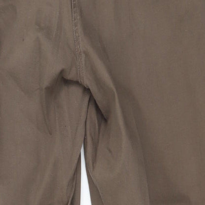 Womens UK Size 18 Preworn Regular Fit  Brown Trousers
