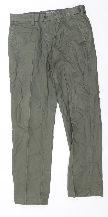 Womens UK Size 32 in Marks and Spencer Regular Fit  Green Trousers