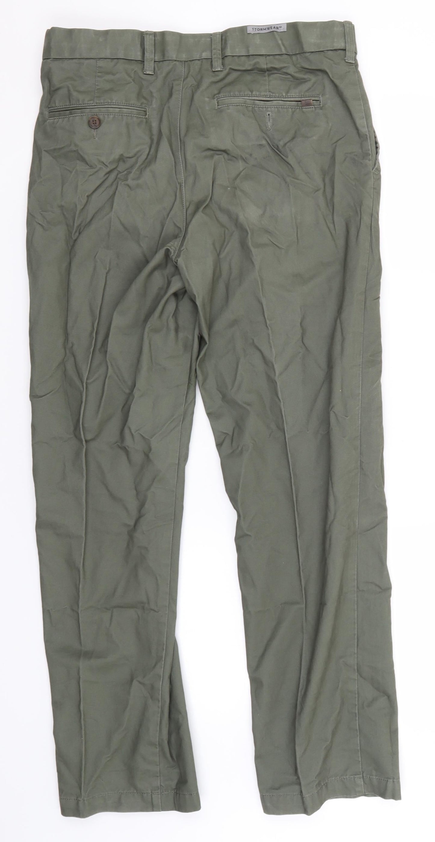 Womens UK Size 32 in Marks and Spencer Regular Fit  Green Trousers