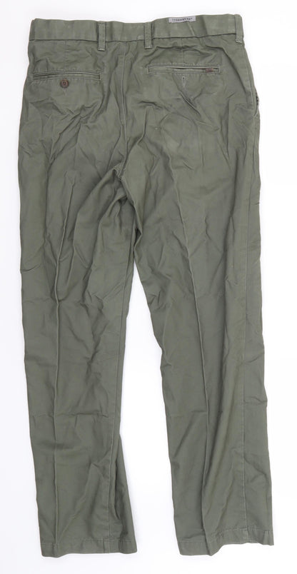 Womens UK Size 32 in Marks and Spencer Regular Fit  Green Trousers