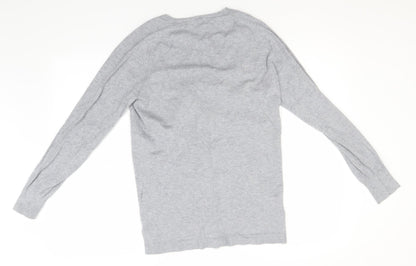 Womens UK Size 10 Papaya Grey Cardigan Jumper