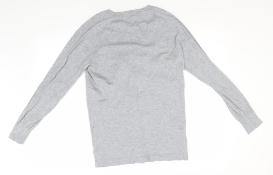 Womens UK Size 10 Papaya Grey Cardigan Jumper