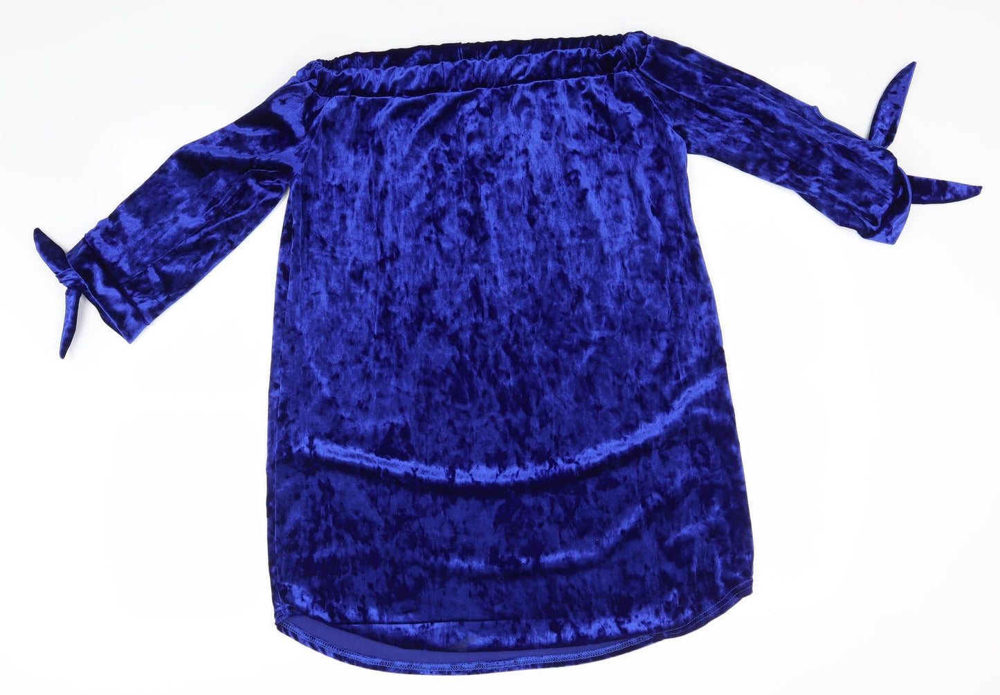 Quiz Womens Blue  Polyester Pencil Dress  Size 12  Scoop Neck