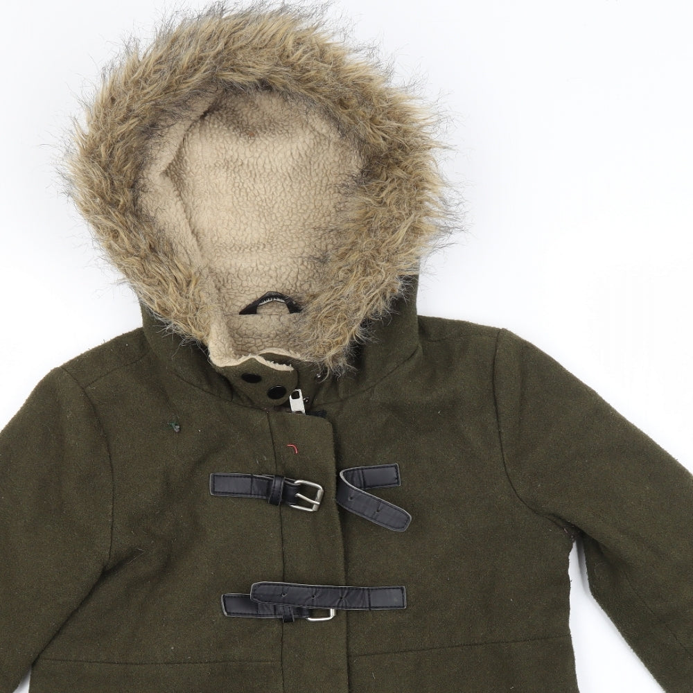 Womens UK Size 6 Miss Selfridge Brown Parka Coat