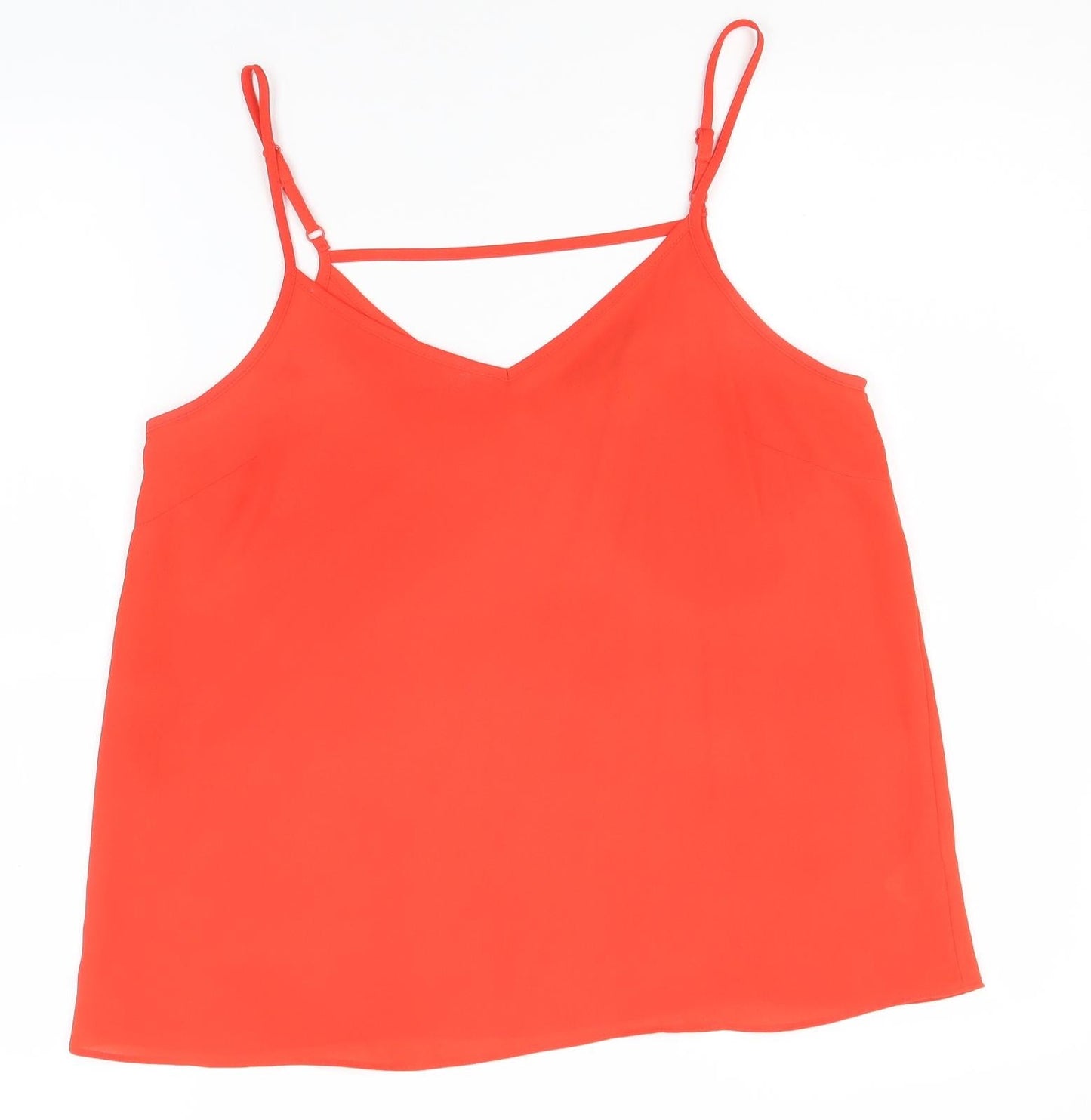 Primark Womens Red  Polyester Basic Tank Size 10 Off the Shoulder