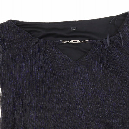 Womens UK Size 10 Preworn Blue Basic Blouse