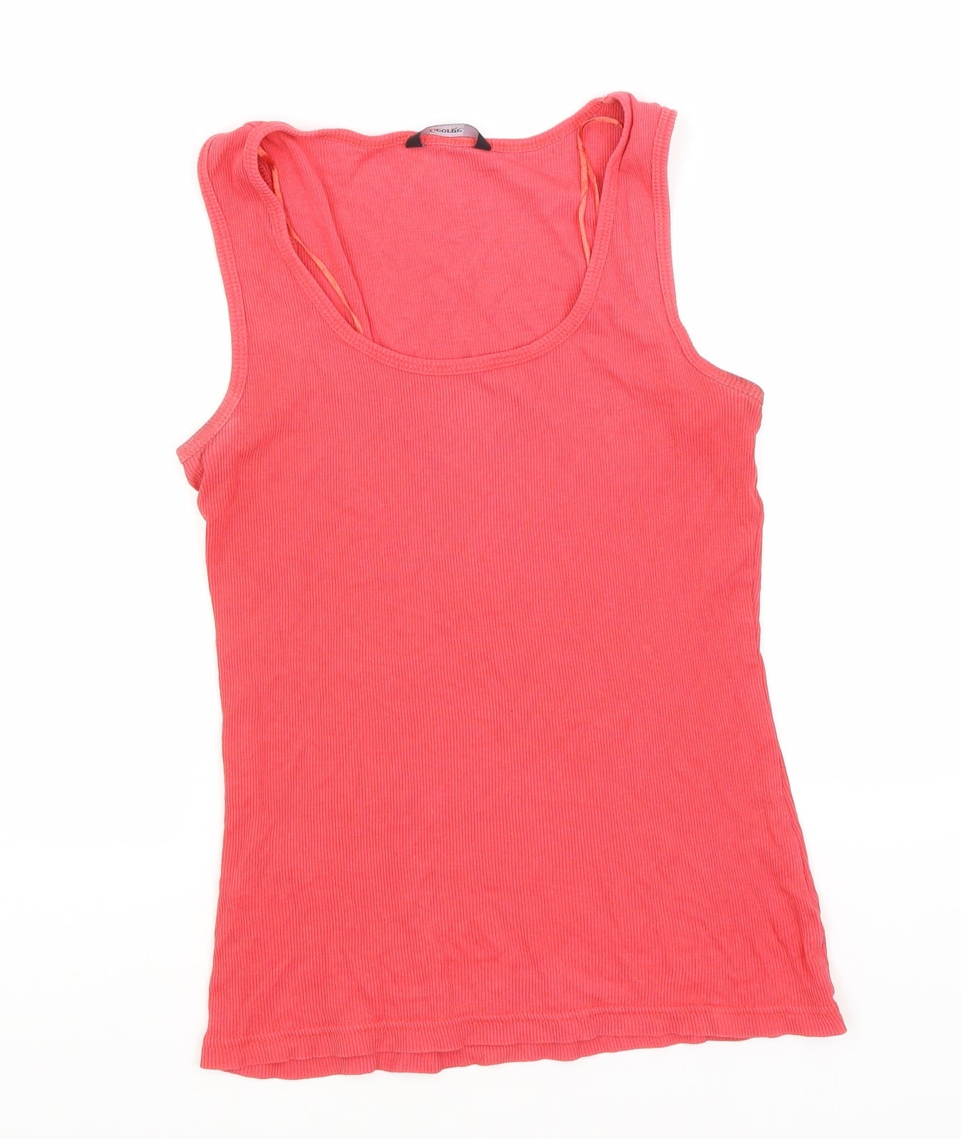 George Womens Pink  Cotton Basic Tank Size 10 Round Neck