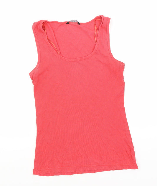 George Womens Pink  Cotton Basic Tank Size 10 Round Neck