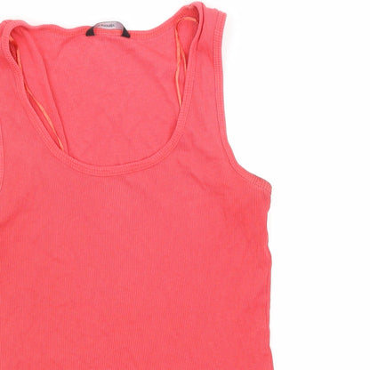 George Womens Pink  Cotton Basic Tank Size 10 Round Neck