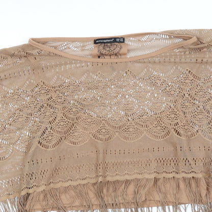 Womens UK Size 12 Atmosphere Brown Basic Blouse