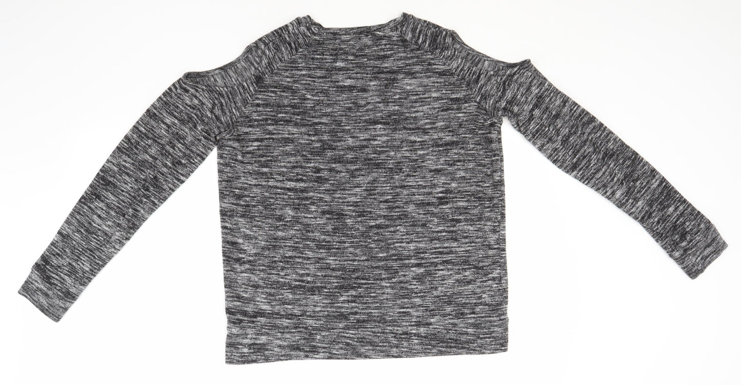 Womens UK Size 14 Papaya Grey Pullover Jumper
