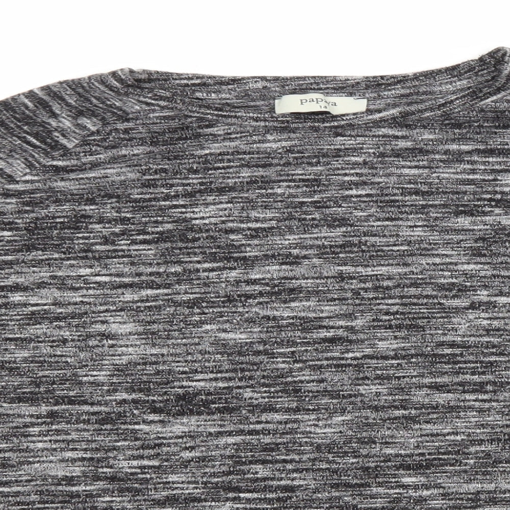 Womens UK Size 14 Papaya Grey Pullover Jumper