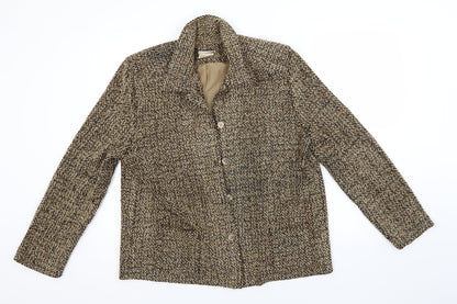 Front view of Ardoise women’s brown overcoat jacket