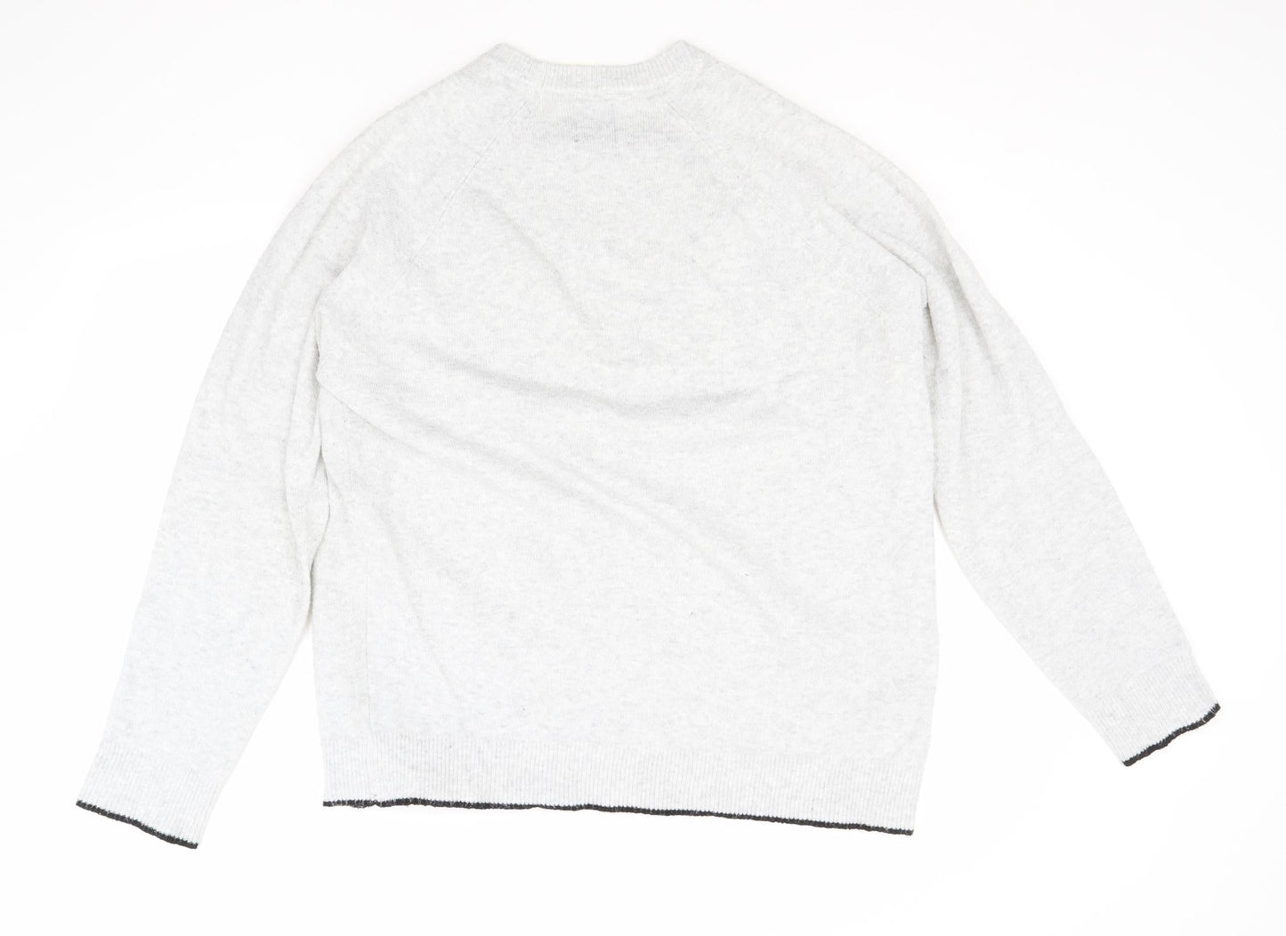 Burton Mens Grey Round Neck  Polyester Pullover Jumper Size L