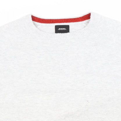 Burton Mens Grey Round Neck  Polyester Pullover Jumper Size L