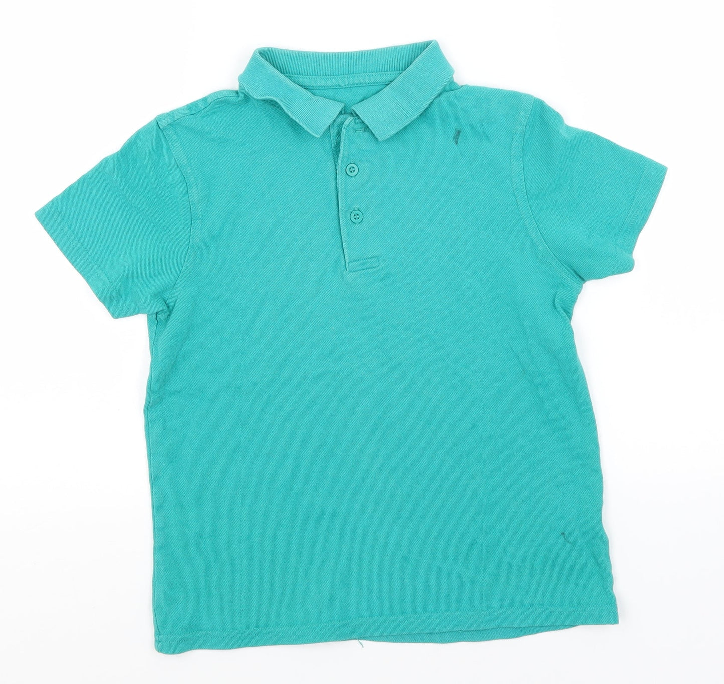 George Boys Green  Cotton Basic Polo Size 7-8 Years Collared