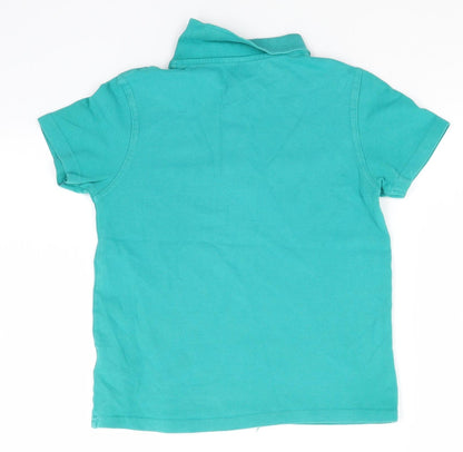 George Boys Green  Cotton Basic Polo Size 7-8 Years Collared