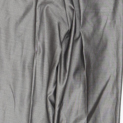 Milan Collection Mens Grey  Polyester Dress Pants Trousers Size 36 in L32 in Regular