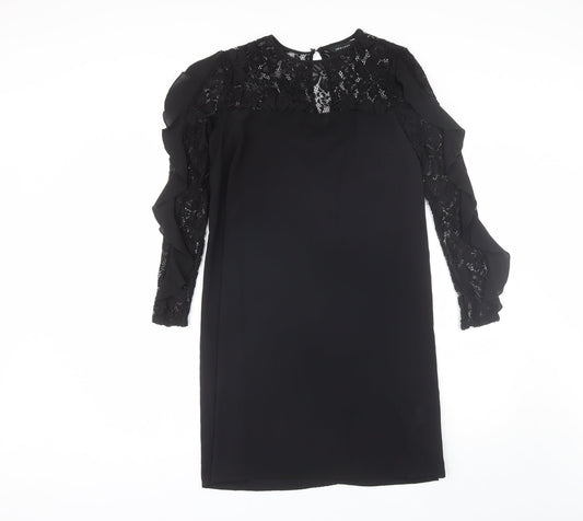 New Look Womens Black  Polyester Shift  Size 6  Round Neck