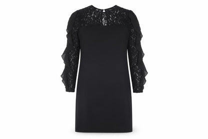 New Look Womens Black  Polyester Shift  Size 6  Round Neck