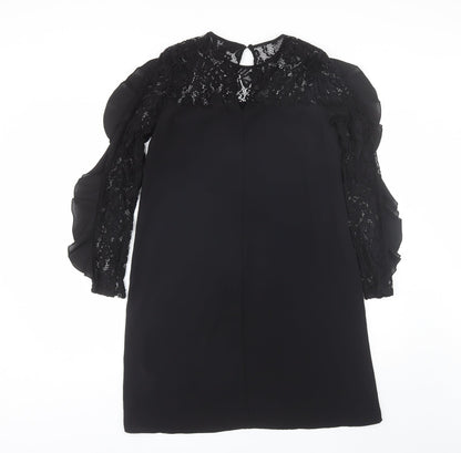 New Look Womens Black  Polyester Shift  Size 6  Round Neck