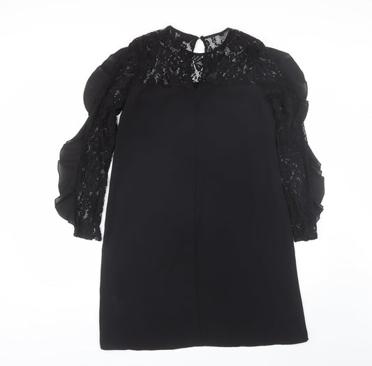 New Look Womens Black  Polyester Shift  Size 6  Round Neck