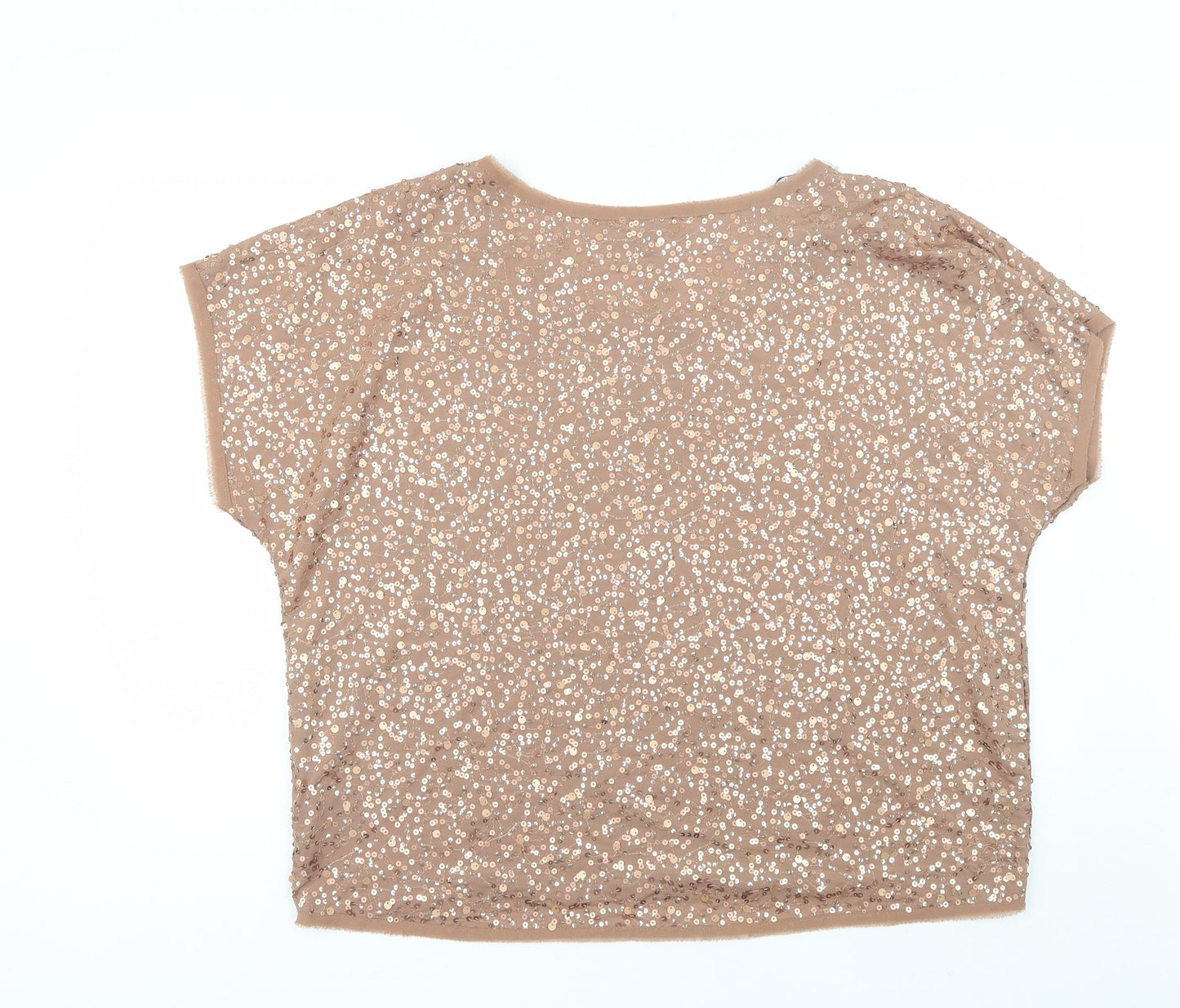 Womens UK Size L H&M Brown Basic Blouse