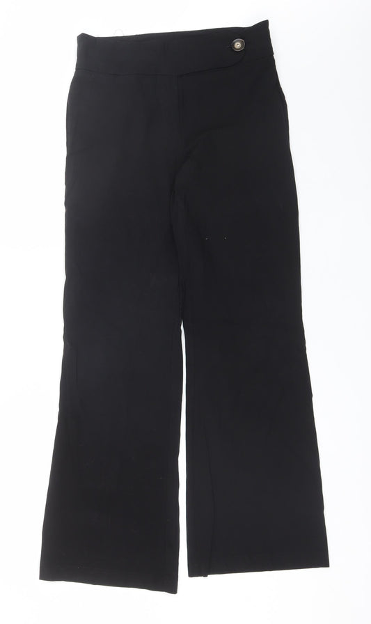 AMARANTO Womens Black  Viscose Dress Pants Trousers Size 12 L30 in Regular