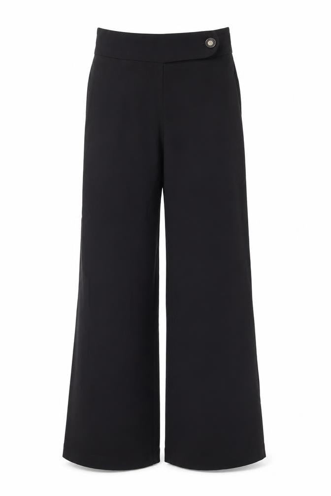 Womens UK Size 12 AMARANTO Regular Fit Dress Pants Black Trousers