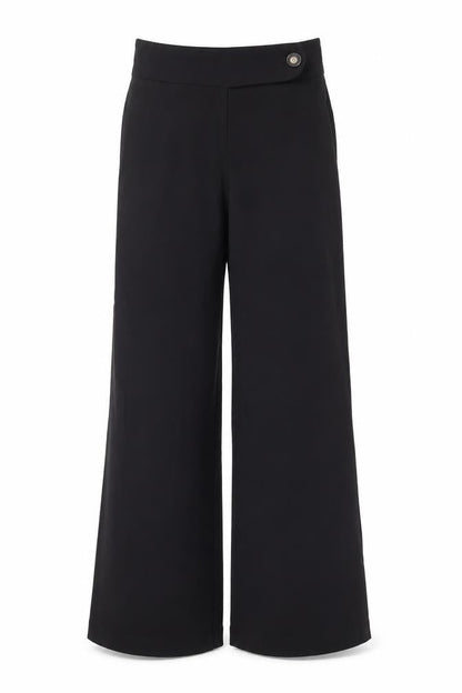 Womens UK Size 12 AMARANTO Regular Fit Dress Pants Black Trousers