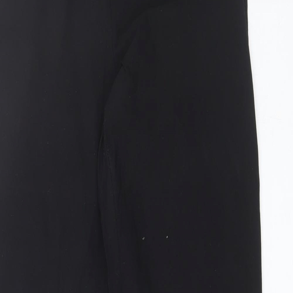 AMARANTO Womens Black  Viscose Dress Pants Trousers Size 12 L30 in Regular