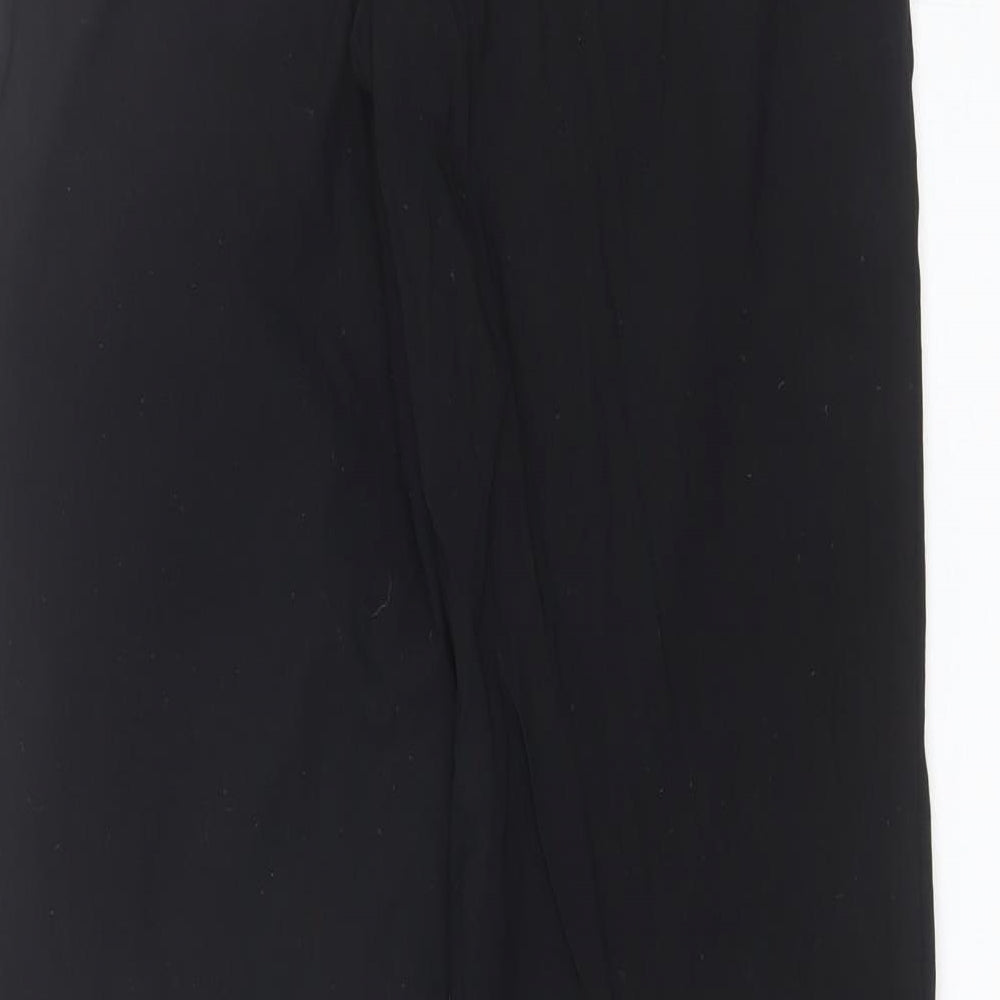 AMARANTO Womens Black  Viscose Dress Pants Trousers Size 12 L30 in Regular