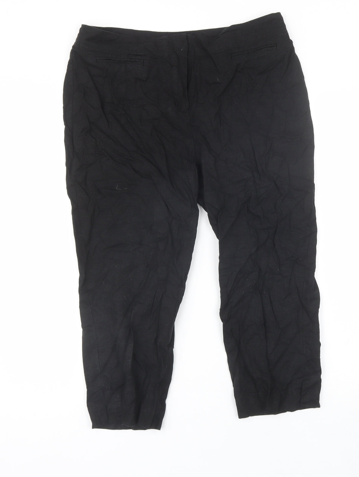 Papaya Womens Black  Viscose Cut-Off Shorts Size 10 L18 in Regular