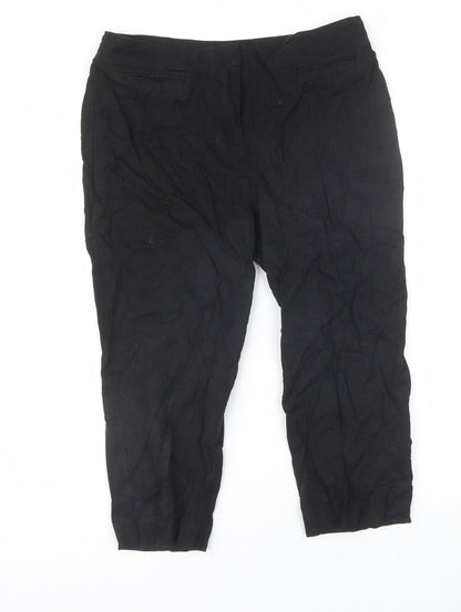 Papaya Womens Black  Viscose Cut-Off Shorts Size 10 L18 in Regular