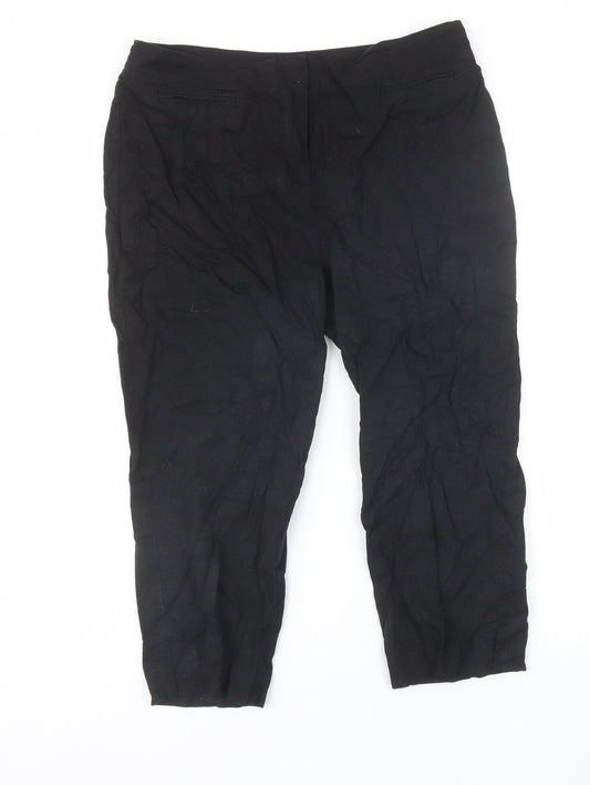 Papaya Womens Black  Viscose Cut-Off Shorts Size 10 L18 in Regular