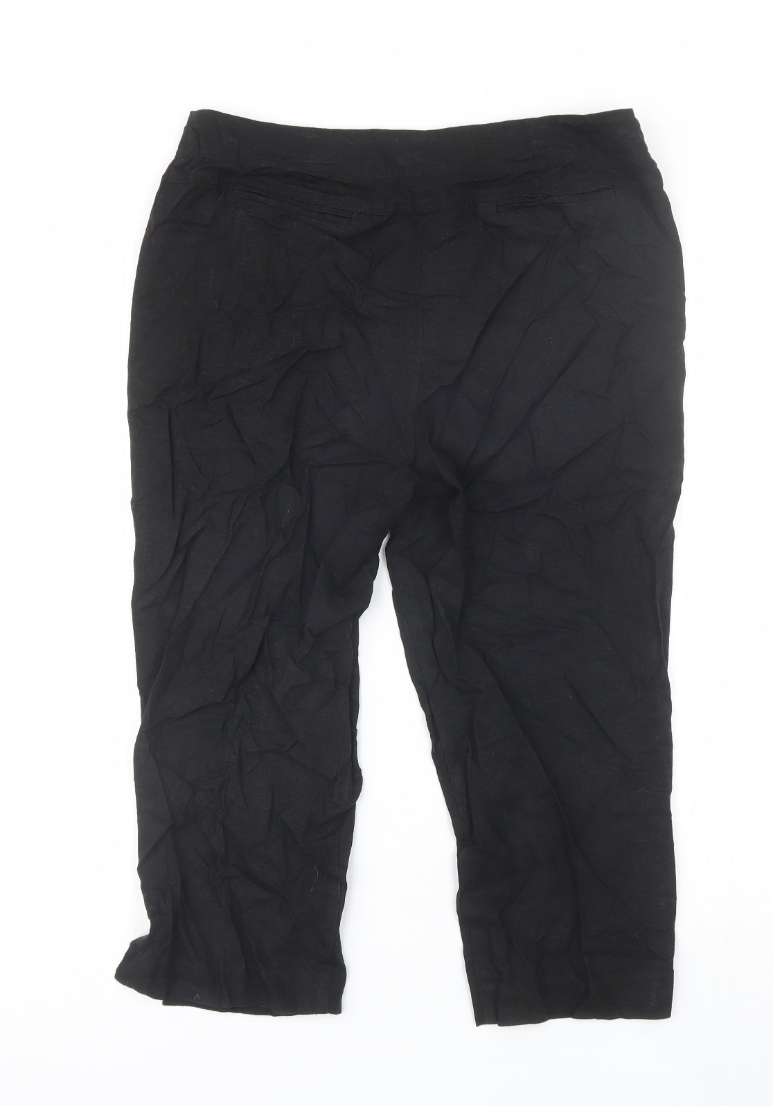 Papaya Womens Black  Viscose Cut-Off Shorts Size 10 L18 in Regular