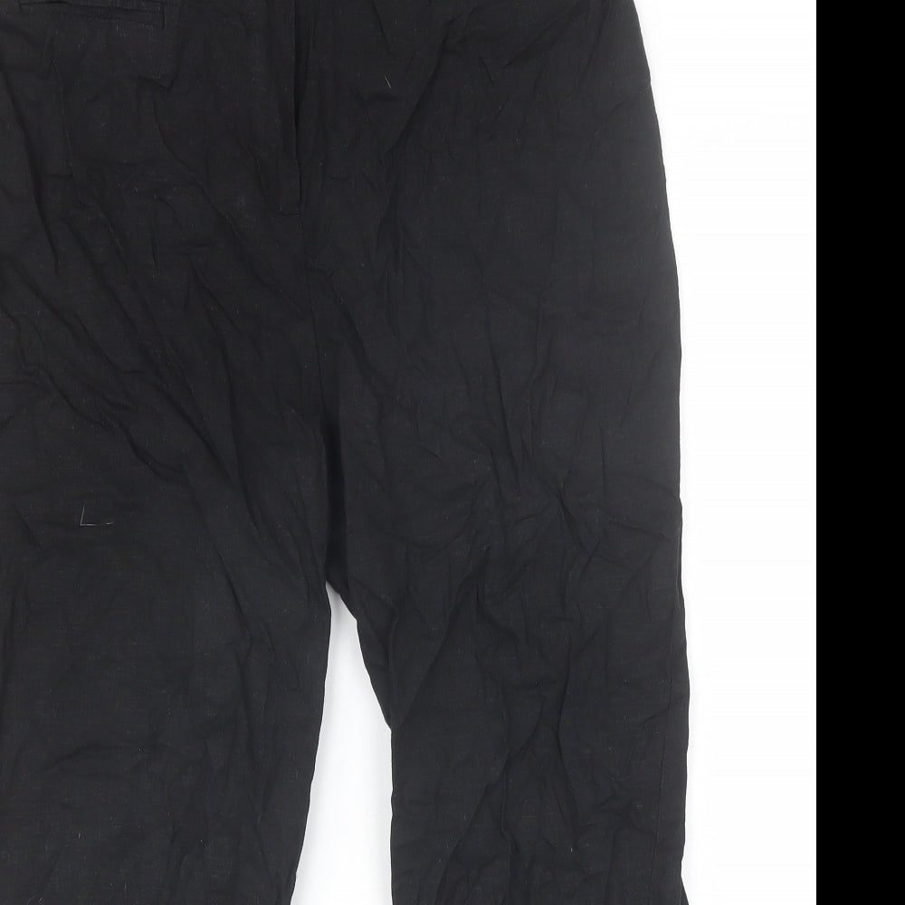 Papaya Womens Black  Viscose Cut-Off Shorts Size 10 L18 in Regular